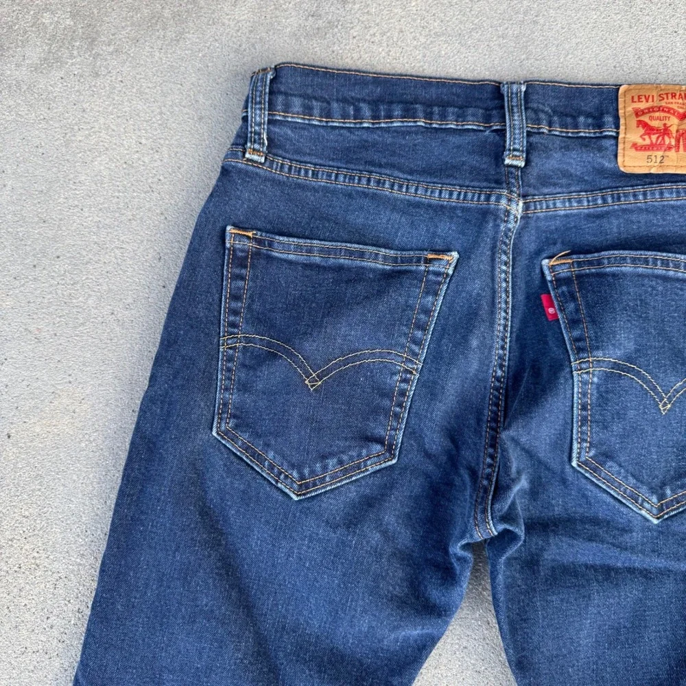 Levi's 512 Slim Taper Jeans Mens 30x30 Dark Wash Blue Denim Pants